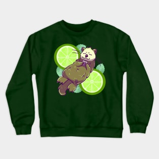 Lime Sea Otter Splash Crewneck Sweatshirt